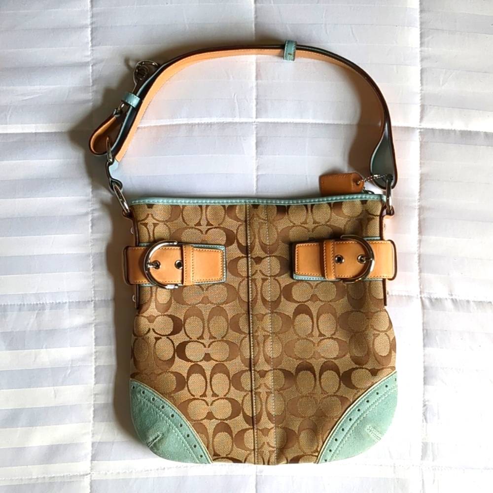 Coach | Signature Blue "Soho" Slim Duffel Crossbody Bag | H05K-1487